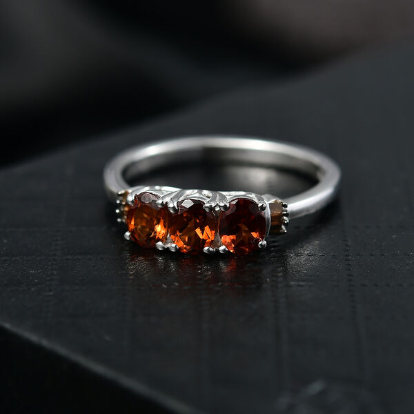 D'Joy AAA Hessonit Granat und roter Diamant Ring - 1,37 ct. image number 2