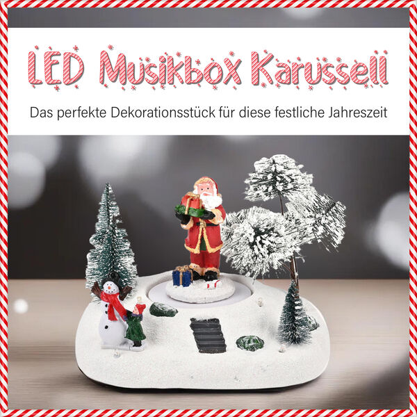 LED Musikbox Karussell mit Weihnachtsmann image number 12