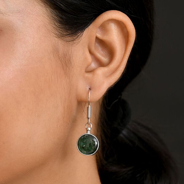 Smaragd Matrix Ohrringe, Messing ca. 6.00 ct image number 3