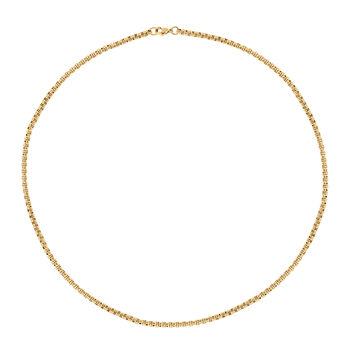 Reiner Edelstahl IP-Gelbbeschichtung Halskette ca. 60 cm ca. 16,00g