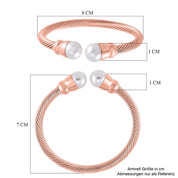 Flexibler Kunststoff-Perlen-Armreif in Roségoldton image number 5