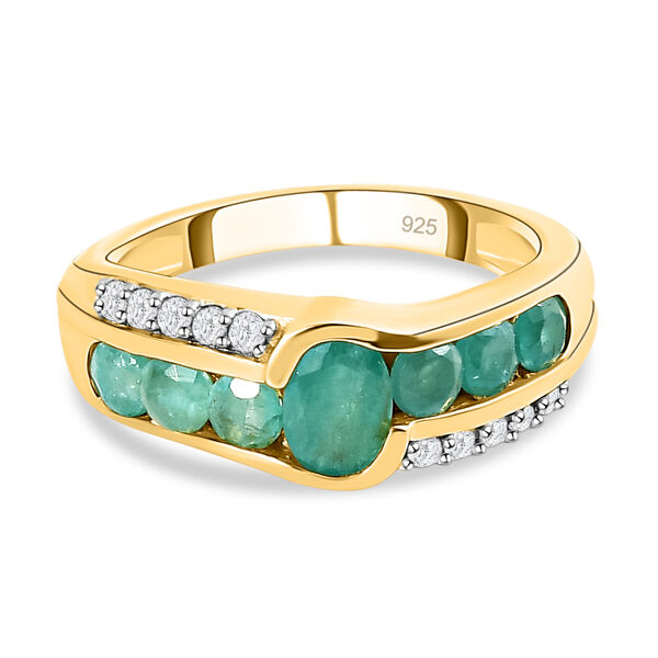 Grandidierit-Ring, 925 Silber vergoldet  ca. 0,86 ct