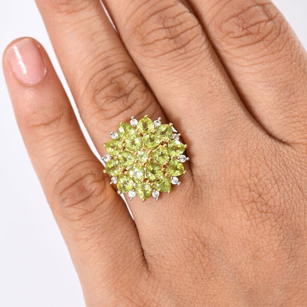 D&rsquo;Joy Peridot und Zirkon Ring - 4,88 ct. image number 3