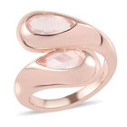 Rosenquarz Bypass-Ring, 925 Silber rosévergoldet  ca. 2,13 ct image number 3
