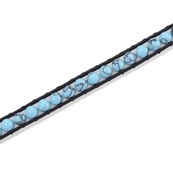 Flexible blaue Howlith Halskette - 80 ct.