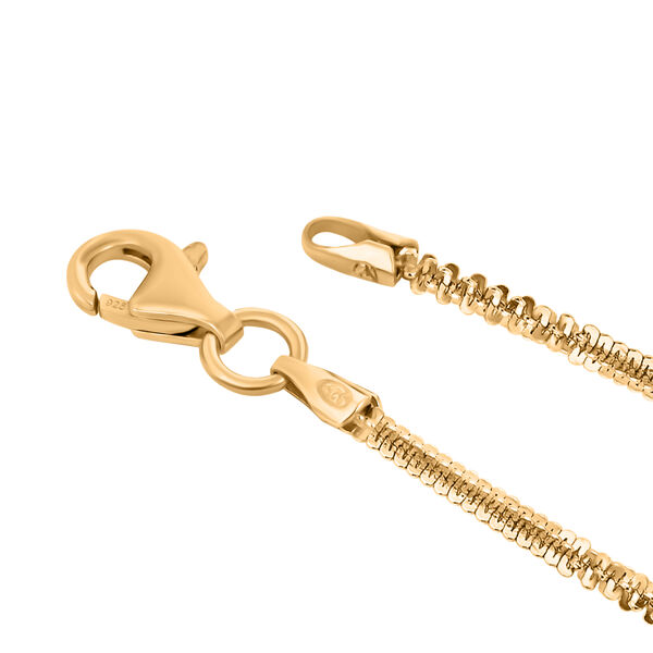 Italianische alternierende Margarita-Kette, ca. 50 cm, 925 Silber vergoldet, ca. 4,13g image number 3