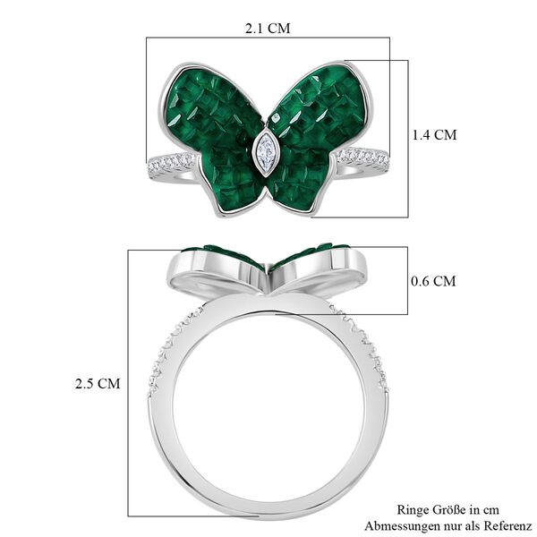 Gr&uuml;ner und wei&szlig;er Zirkonia Ring image number 6
