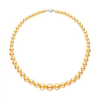 Goldene Muschelkernperle Halskette ca. 50 cm