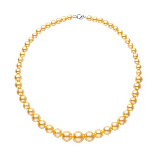 Goldene Muschelkernperle Halskette ca. 50 cm image number 0