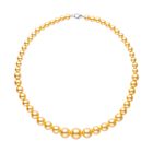 Goldene Muschelkernperle Halskette ca. 50 cm