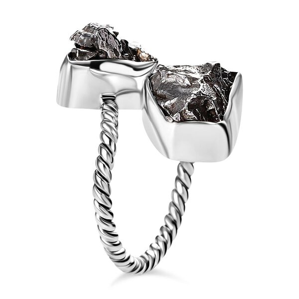 Meteorit Ringe 925 Silber rhodiniert (Gr&ouml;&szlig;e 17.00) ca. 25,80 ct image number 5