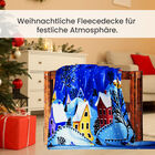 Superweiche Fleecedecke mit Weihnachtsmotiv, Größe 130x170 cm, Blau image number 2