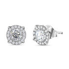 Moissanit Ohrringe 925 Silber rhodiniert ca. 1.82 ct