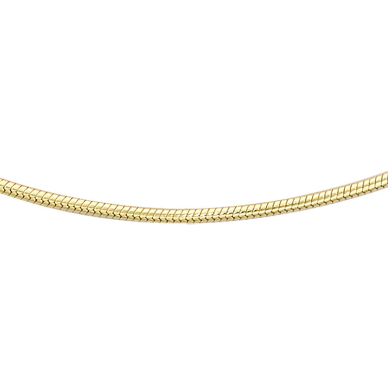 Italienische Schlangenkette, ca. 45 cm, 375 Gelbgold image number 0