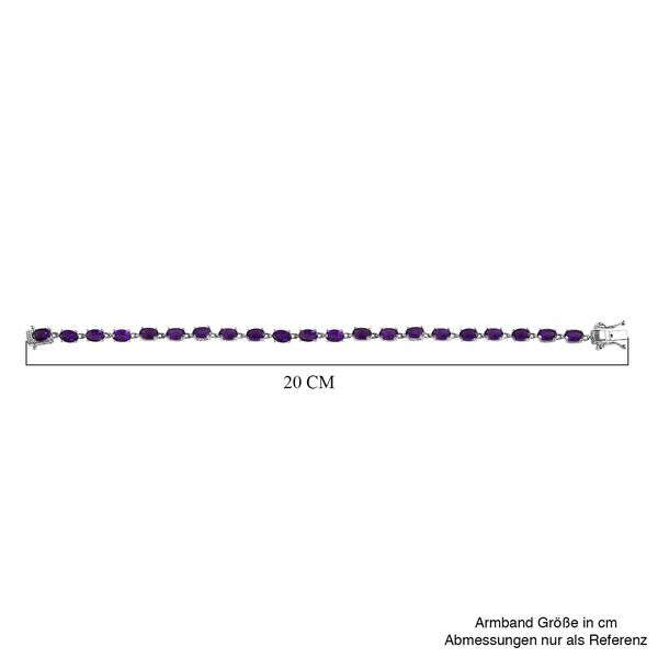 Afrikanischer Amethyst Armband ca. 19 cm 925 Silber platiniert ca. 8,82 ct. image number 5