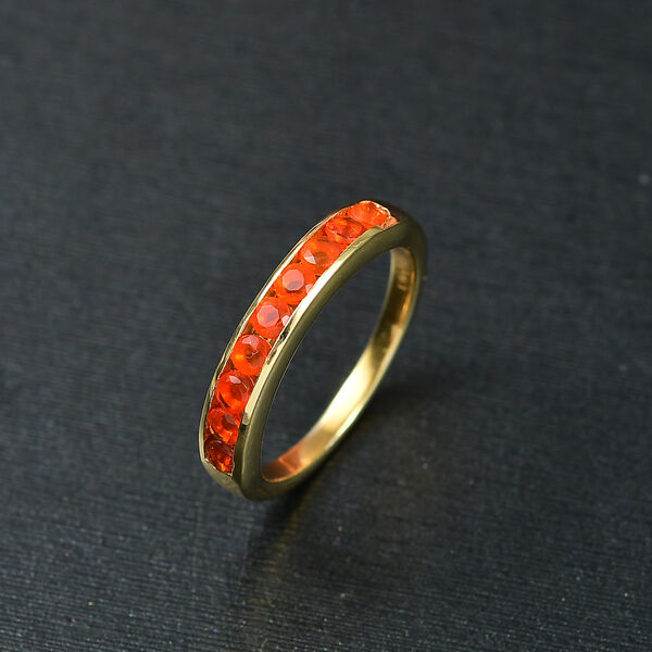 D'Joy AAA Blaze Feueropal Ring, 925 Silber vergoldet - 0,44 ct. image number 1