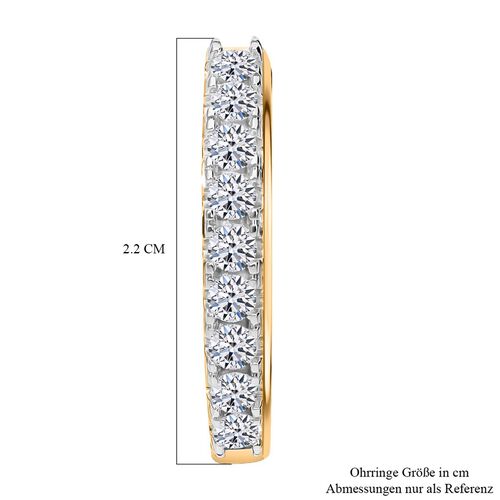LUXURIANT DIAMOND- SI GH Labor Diamant Ohrringe, 925 Silber Gelbgold Vermeil - 1 ct. image number 5