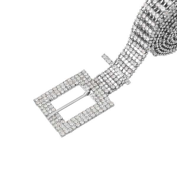 Kristallg&uuml;rtel, L120cm, silberfarben image number 4