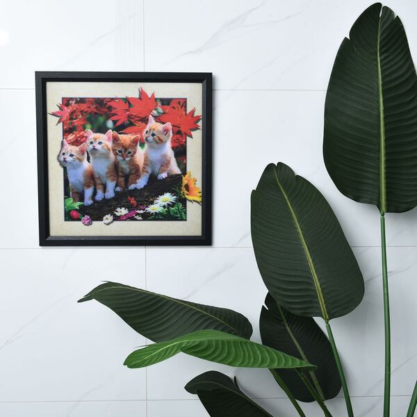 Realistisches 5D Katzen-Gemälde, Größe 43,5x43,5x1,2 cm, Mehrfarbig image number 2