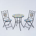 3er-Set Mosaik Tisch und 2 Stühle, Größe T: 60x60x70 cm, S: 39x44x90 cm, Mehrfarbig image number 0