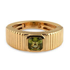 Natürlicher Peridot Ring 925 Silber vergoldet  ca. 0,68 ct image number 0