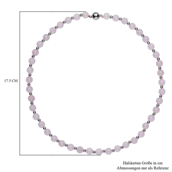 Rosenquarz Halskette, 50 cm, 162,50 ct. image number 6