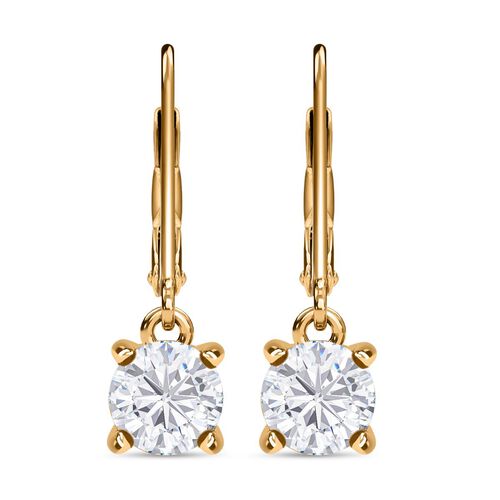 EF Moissanit Ohrhänger in Silber mit Gelbgold Vermeil - 1,56 ct. image number 0