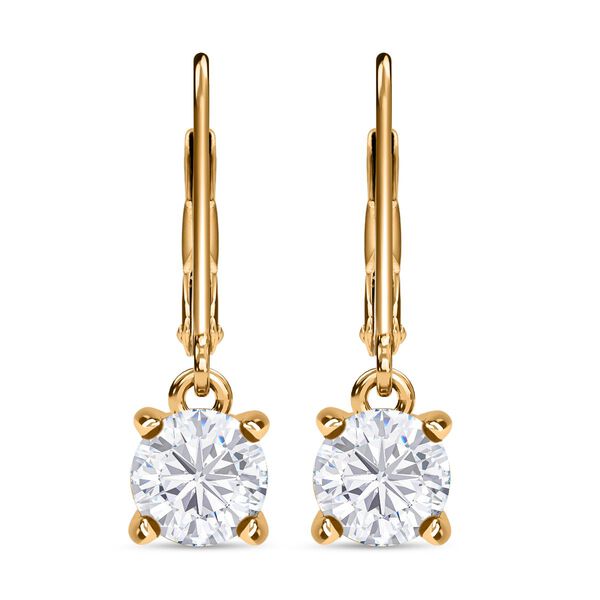 EF Moissanit Ohrhänger in Silber mit Gelbgold Vermeil - 1,56 ct. image number 0