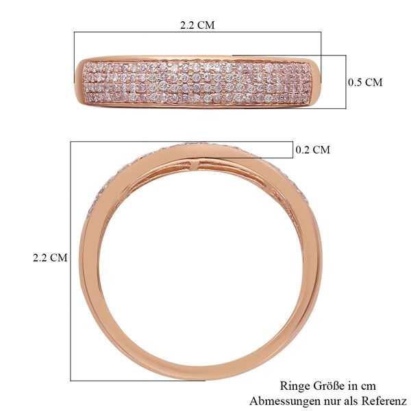 Nat&uuml;rlicher, rosa Diamant-Ring I3 375 Gold  ca. 0,25 ct image number 6