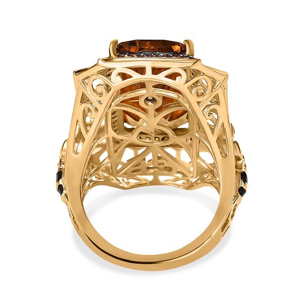 GP Trionfo Kollektion- AA Citrin, champagnerfarbener Zirkon und blauer Saphir-Ring- 12,06 ct. image number 5