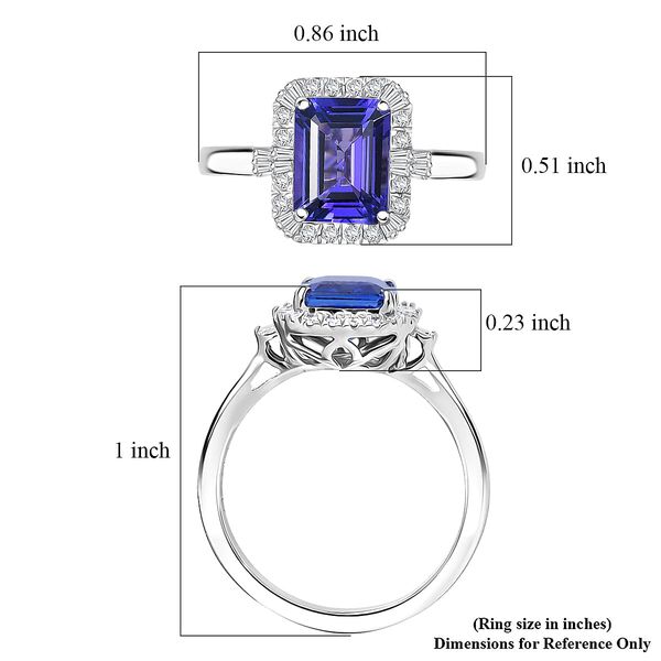 RHAPSODY AAAA Tansanit und Diamant Ring in 950 Platin - 3 ct. image number 5