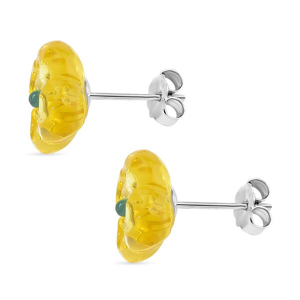 Bernstein und T&uuml;rkis Ohrringe - 3 ct. image number 3