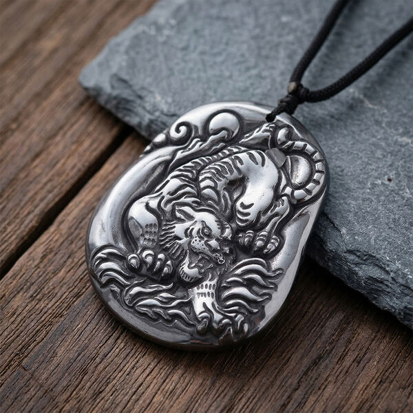 Terahertz Tiger Halskette, ca. 71 cm, ca. 120.00 ct image number 2