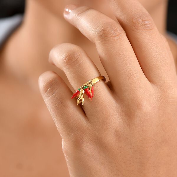 GP Kanchanaburi Blauer Saphir Ring 925 Silber 750 Gelb Vergoldet (Größe 21.00) image number 4