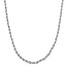 Kordelkette Halskette, Nickelfreies Messing, ca. 59.5 cm, Silberfarben