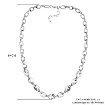 Wei&szlig;er Kristall Halskette ca. 50 cm