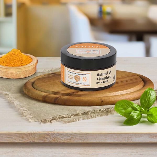 SHIZEN - Retinol & Vitamin C Tagescreme (50g), Parabenfrei, 100% Organisch image number 2