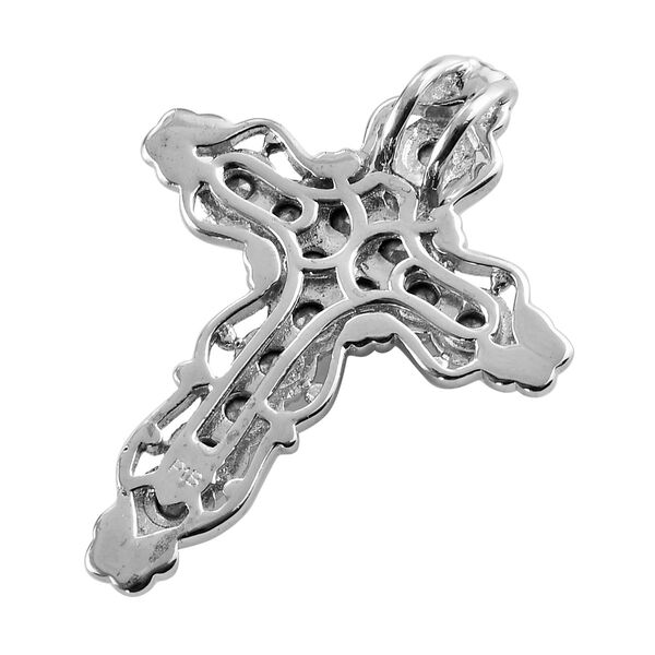 LUSTRO STELLA Österreichischer weißer Kristall Anhänger Messing image number 5