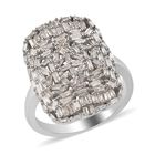 Diamant Cluster Ring 925 Silber Platin-Überzug image number 3