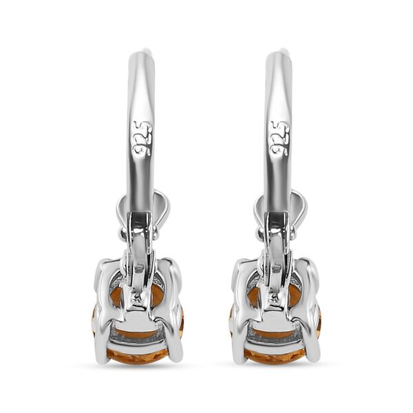 Citrin Ohrringe, 925 Silber platiniert, ca. 0.83 ct image number 4