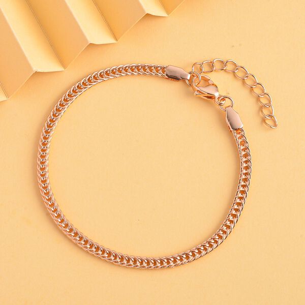 Fuchsschwanz Armband, ca. 19 cm, Edelstahl, ca. 4,30g, ros&eacute;farben image number 2