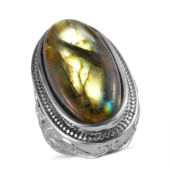 Labradorit Ring Edelstahl  ca. 28,11 ct image number 4