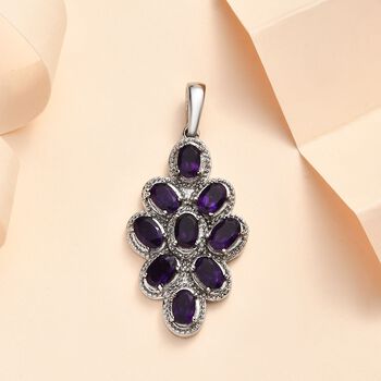 Afrikanischer Amethyst Anh&auml;nger 316L Edelstahl ca. 3.89 ct