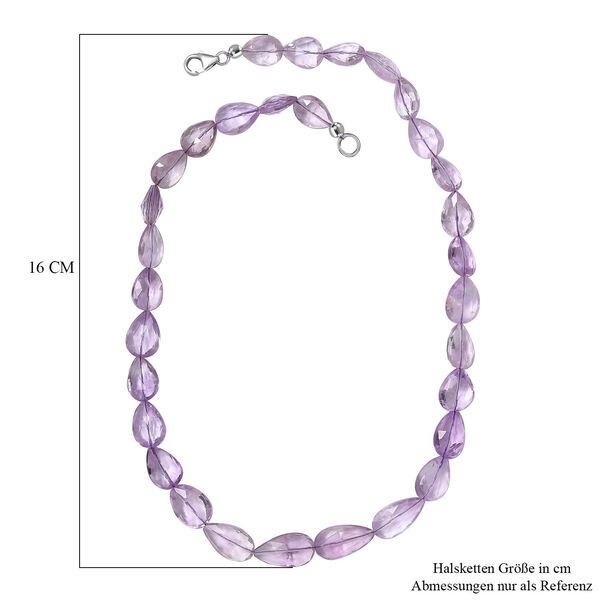 AAA Rosa Amethyst Halskette, 45 cm - 216 ct. image number 6