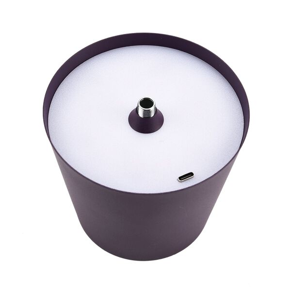 Wiederaufladbare, dimmbare Metall-Tischlampe, 11x38cm, Violett image number 6