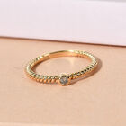 Diamant Ring 925 Silber vergoldet  ca. 0,05 ct image number 1