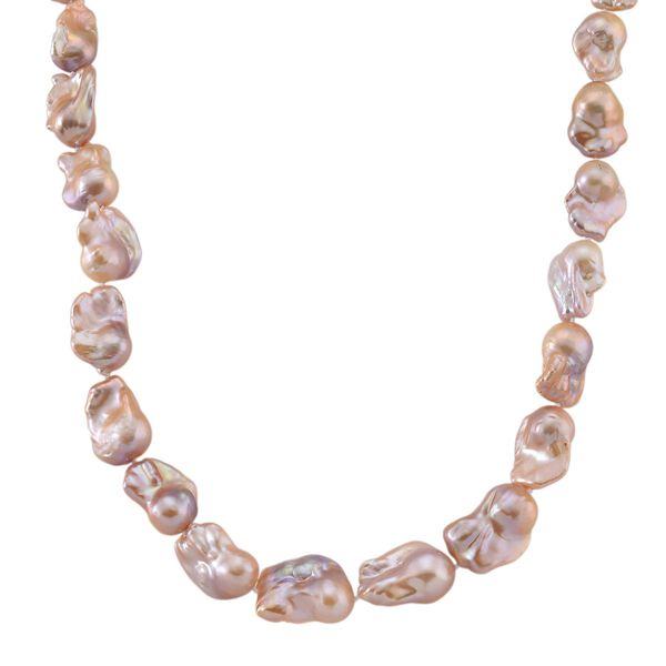 D'Joy AAAA mehrfarbige Barockperle Halskette, 50cm