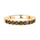 AA Natürlicher goldener Tansanit Ring 925 Silber 750 Gelb Vergoldet (Größe 17.00) ca. 0,74 ct