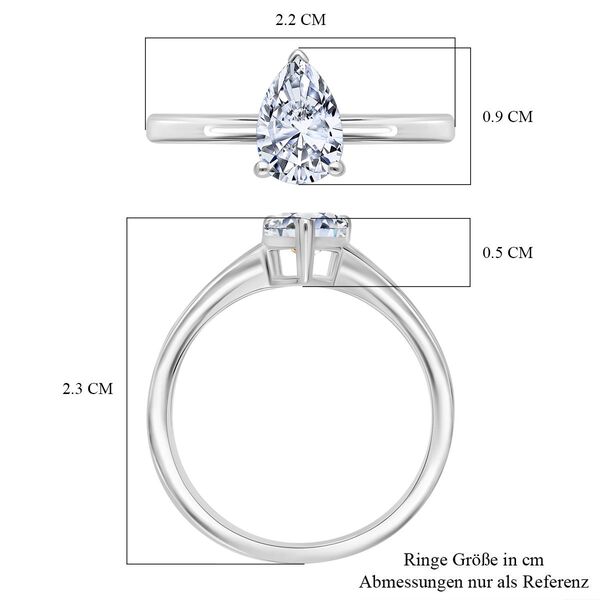 LUXURIANT IGI zertifizierter D/IF Labor Diamant Ring in 950 Platin - 1,02 ct. image number 4