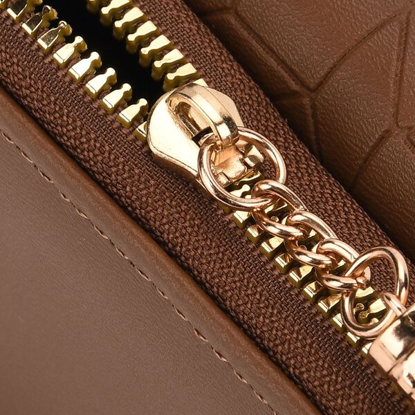 PU-Geldbörse mit RFID-Schutz, 11x8x4cm, Braun image number 8
